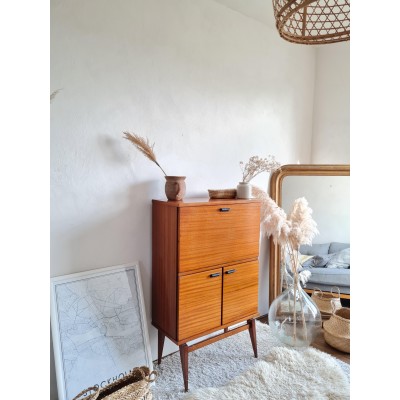 Secrétaire moderniste pieds compas années 60