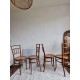 Suite de 4 chaises bistrots cannées Fischel