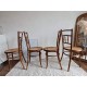 Suite de 4 chaises bistrots cannées Fischel