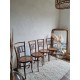 Suite de 4 chaises bistrots cannées Fischel