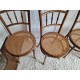 Suite de 4 chaises bistrots cannées Fischel