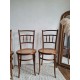 Suite de 4 chaises bistrots cannées Fischel