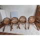 Suite de 4 chaises bistrots cannées Fischel