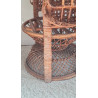 Fauteuil Emmanuelle rotin Peacock vintage