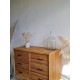 Commode en rotin vintage pieds compas