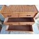 Commode en rotin vintage pieds compas