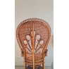 Fauteuil Emmanuelle rotin Peacock vintage
