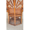 Fauteuil Emmanuelle rotin Peacock vintage