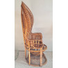 Fauteuil Emmanuelle rotin Peacock vintage