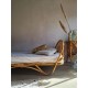 Lit en rotin vintage - banquette