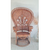 Fauteuil Emmanuelle rotin Peacock vintage