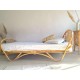 Lit en rotin vintage - banquette