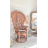 Fauteuil Emmanuelle rotin Peacock vintage
