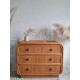 Commode en rotin vintage