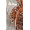 Fauteuil Emmanuelle rotin Peacock vintage