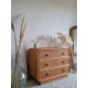 Commode en rotin vintage