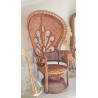 Fauteuil Emmanuelle rotin Peacock vintage