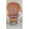Fauteuil Emmanuelle rotin Peacock vintage