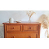 Commode en rotin  et bois vintage