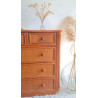 Commode en rotin  et bois vintage