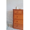 Commode en rotin  et bois vintage