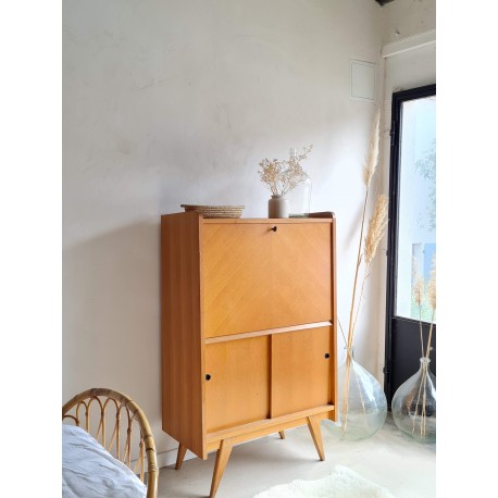 Secrétaire scandinave pieds compas