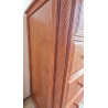 Commode en rotin  et bois vintage