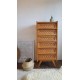 Chiffonier bois et rotin -  vintage