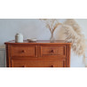 Commode en rotin  et bois vintage