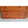 Commode en rotin  et bois vintage