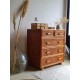 Commode rotin vintage