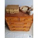 Commode rotin vintage