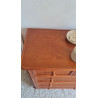 Commode en rotin  et bois vintage