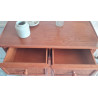 Commode en rotin  et bois vintage
