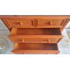 Commode en rotin  et bois vintage