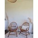 Paire de fauteuils en rotin vintage