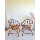 Paire de fauteuils en rotin vintage