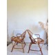 Paire de fauteuils en rotin vintage