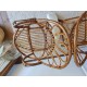 Paire de fauteuils en rotin vintage