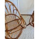 Paire de fauteuils en rotin vintage
