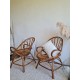 Paire de fauteuils en rotin vintage