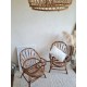 Paire de fauteuils en rotin vintage