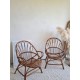 Paire de fauteuils en rotin vintage