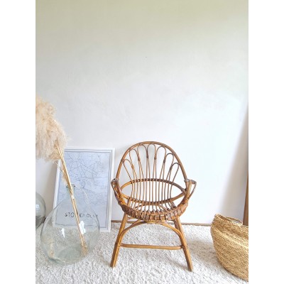 Fauteuil en rotin vintage