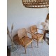 Paie de fauteuils cannés vintage