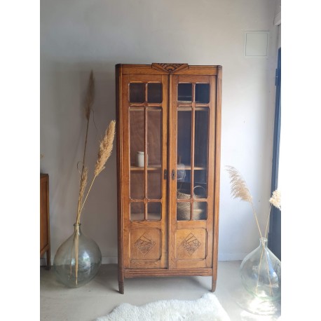 Armoire parisienne art déco vitrée