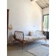 Banquette ou lit enfant en rotin vintage