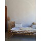 Banquette ou lit enfant en rotin vintage