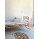 Banquette ou lit enfant en rotin vintage