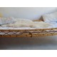 Banquette ou lit enfant en rotin vintage